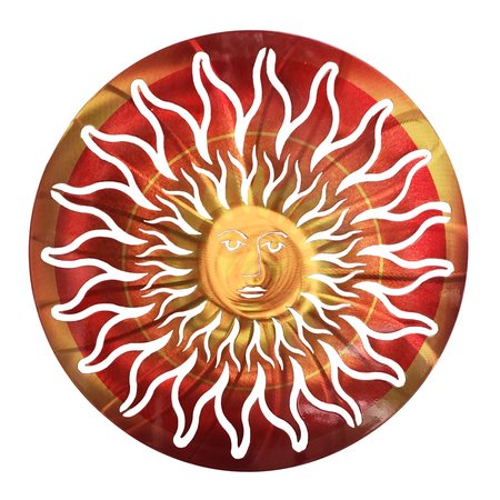 NEXT INNOVATIONS Sun Face Wall Art Red Shimmer 101410003-REDSHIMMER